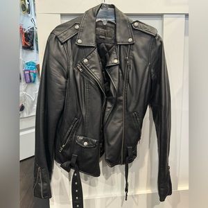 Obey Propaganda Faux Leather Belted Biker Jacket
